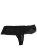 DANIELLE Black Bow Thong Hot on Sale