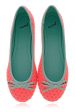 BRIGHT DUET Neon Coral Ballerinas For Discount