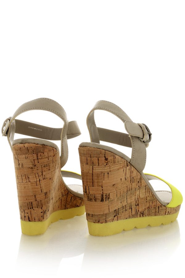 RASCAL HEDDIE Neon Yellow Wedges Online Sale