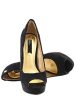 BLINK CLAIRE Black Suede Peep Toes on Sale