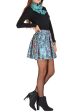 LONDON DISCO GIRL Metallic Multicolor Flared Skirt Fashion