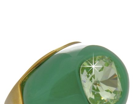 KENNETH JAY LANE DENIA Jade Crystal Dome Ring Supply