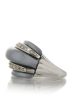 KENNETH JAY LANE Gray Pearl Double Crystal Ring For Cheap