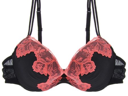 CORAL ROSES Black Bra Discount