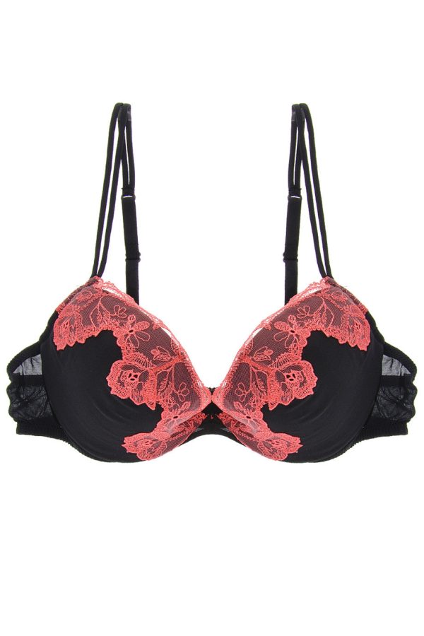 CORAL ROSES Black Bra Discount