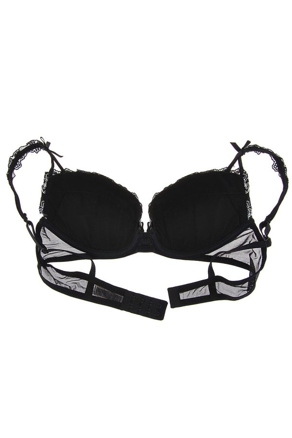 COTTON CLUB FLORAL Embroidered Black Bra Supply