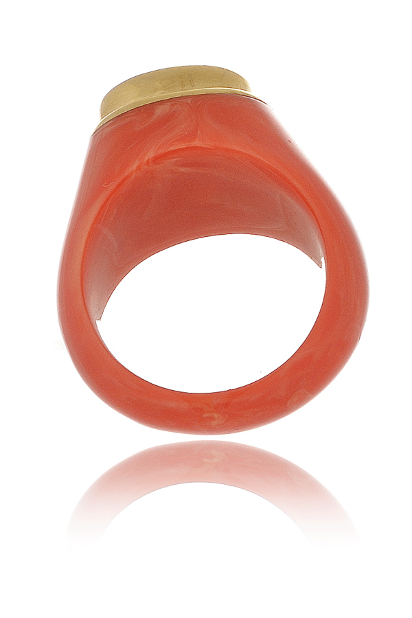 ISHARYA VENDOME Emerald Coral Resin Ring Online