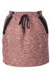 C BLOCK PEPLUM Pink Tweed-Effect Skirt Online