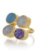 ISHARYA DRUZY Amethyst Agate Cocktail Ring Discount