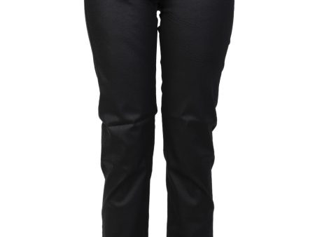 ADORA Black Waxed Skinny Pants Online now