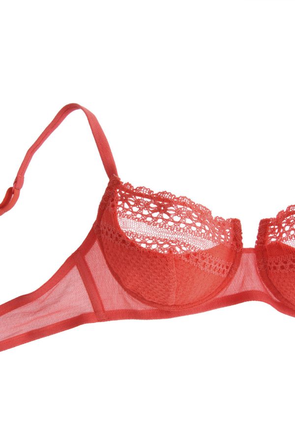 Coral Lace Balcony Bra Online