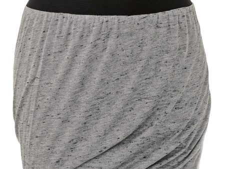 ENZA COSTA SPECKLED Jersey Doubled Grey Skirt For Cheap