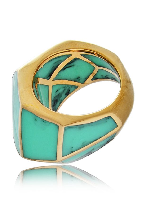 ISHARYA LOUVRE Turquoise Resin Ring Cheap