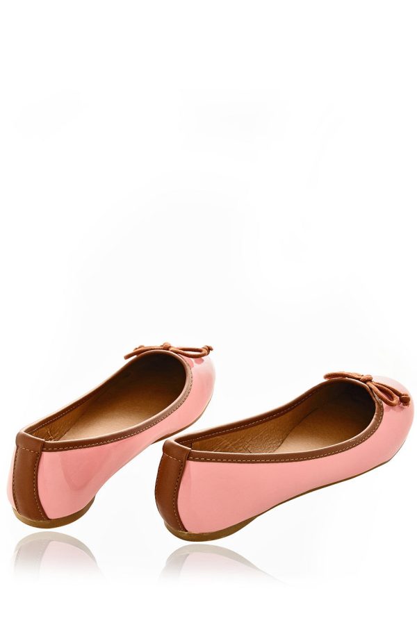 DEUX COULEUR Pink Patent Ballerinas Cheap