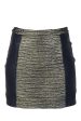 ALIA Black Gold Metallic Mini Skirt Online Sale