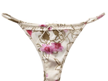 DIVINA Floral Cream Thong Sale