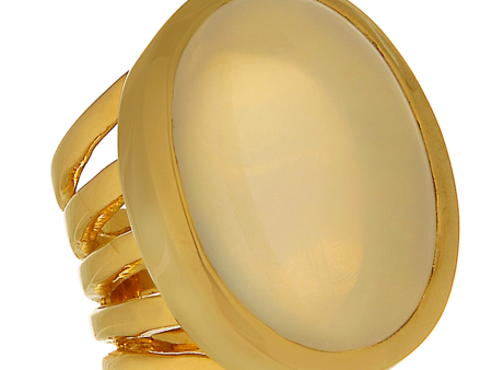 ISHARYA MOONSTONE Gold Cocktail Ring Supply