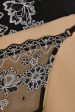 COTTON CLUB FLORAL Embroidered Black Thong Sale