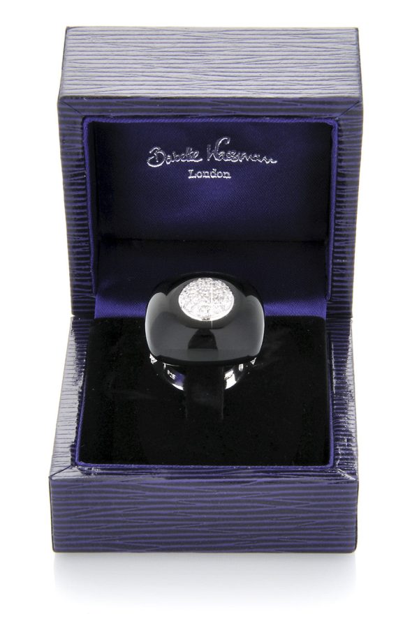 BABETTE WASSERMAN NOUGAT COBALT Onyx Ring For Sale