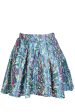 LONDON DISCO GIRL Metallic Multicolor Flared Skirt Fashion