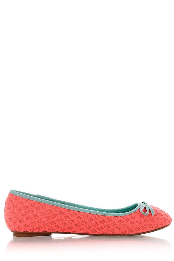 BRIGHT DUET Neon Coral Ballerinas For Discount