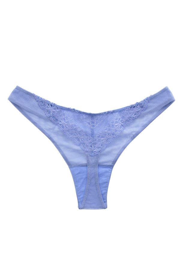 ESSENSE Purple Lace Thong on Sale