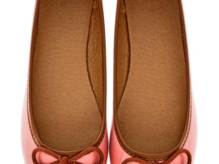 DEUX COULEUR Pink Patent Ballerinas Cheap