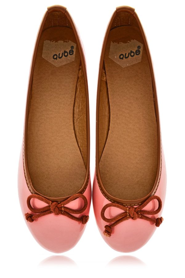 DEUX COULEUR Pink Patent Ballerinas Cheap