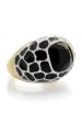 KENNETH JAY LANE Black Spots Cocktail Ring Hot on Sale