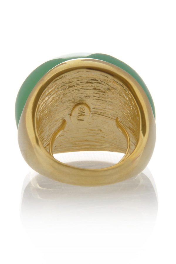 KENNETH JAY LANE DENIA Jade Crystal Dome Ring Supply