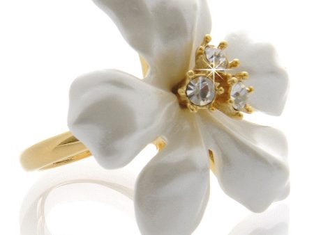 KENNETH JAY LANE Pearl Flower Ring For Discount