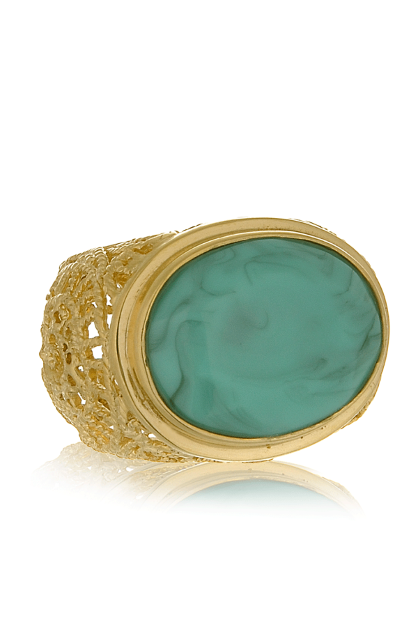 ISHARYA ROUND SWIRL Sea Foam Filigree Ring on Sale