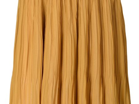 LONDON CIERRA Mustard Pleated Skirt Online Sale