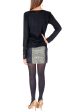 ALIA Black Gold Metallic Mini Skirt Online Sale