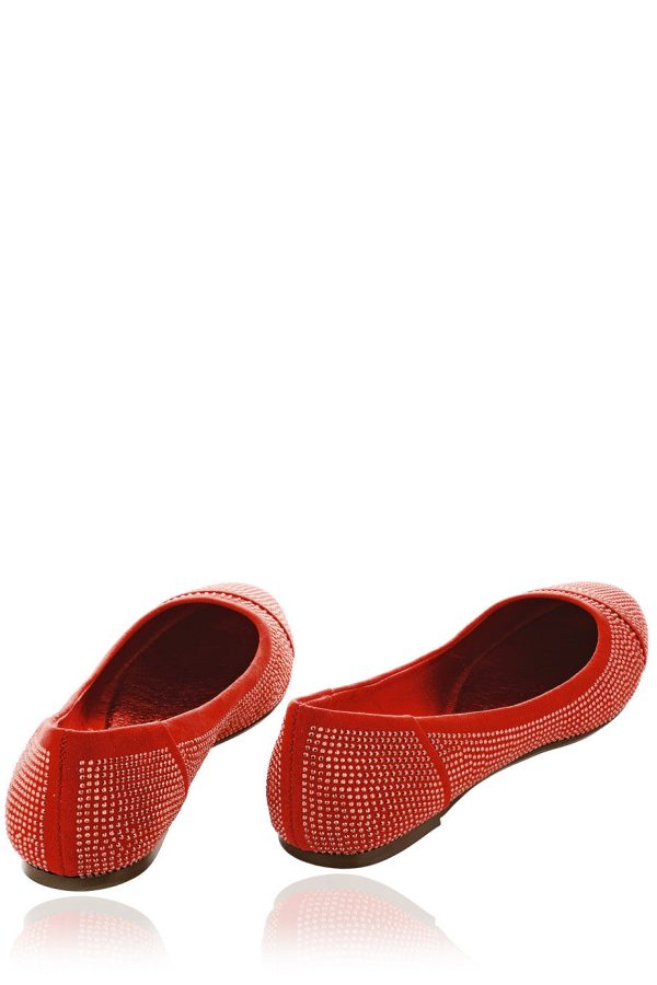 BLINK AUGUSTA Red Studded Ballerinas Supply