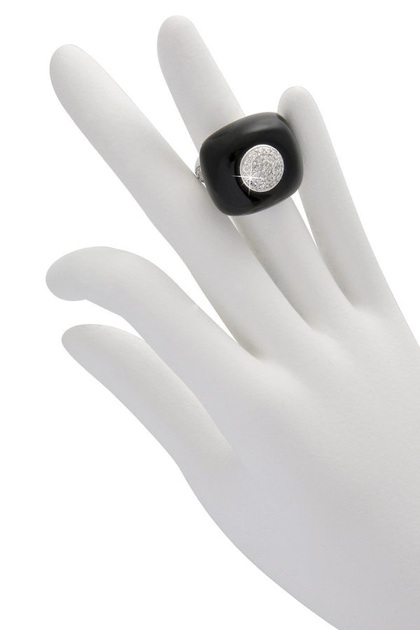 BABETTE WASSERMAN NOUGAT COBALT Onyx Ring For Sale