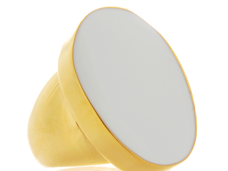 KENNETH JAY LANE KLARA White Enamel Ring Sale