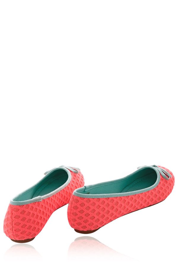 BRIGHT DUET Neon Coral Ballerinas For Discount