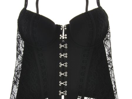 COTTON CLUB VICTORIAN Lace Black Corset For Sale