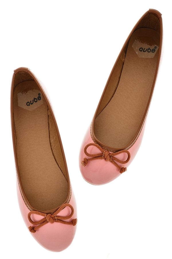 DEUX COULEUR Pink Patent Ballerinas Cheap