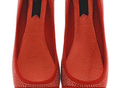 BLINK AUGUSTA Red Studded Ballerinas Supply