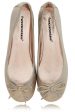 FRANCESCO MILANO SABINE Gold Crackled Ballerinas For Discount