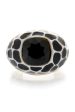 KENNETH JAY LANE Black Spots Cocktail Ring Hot on Sale