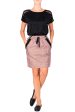 C BLOCK PEPLUM Pink Tweed-Effect Skirt Online