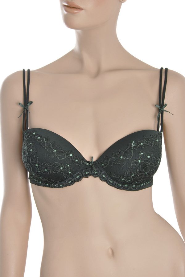 COTTON CLUB GREEN FLOWER Lace Bra Online Hot Sale