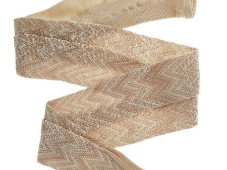 MISSONI ZIG ZAG Beige Woven Tights Fashion