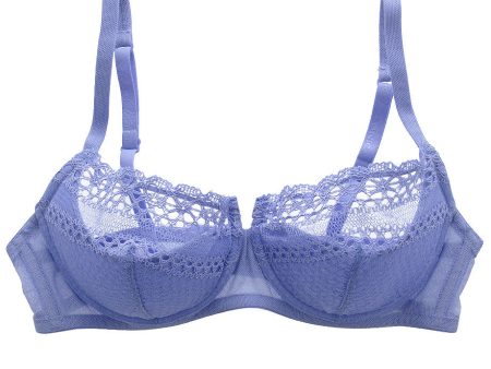 ESSENCE Light Purple Lace Balcony Bra Fashion