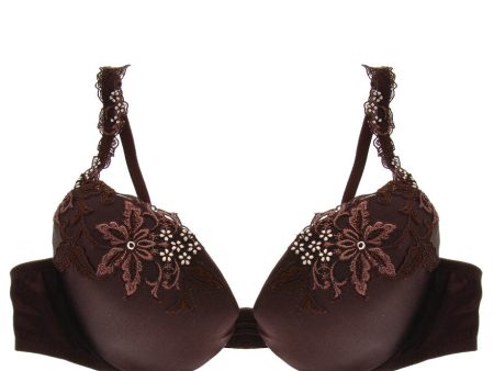 COTTON CLUB FLORAL LACE Brown Bra Fashion