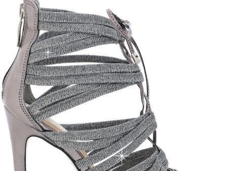 CECCONELLO ALESIA Silver Cord Heeled Sandals Discount