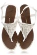 LILOU White Metallic Element Sandals Online